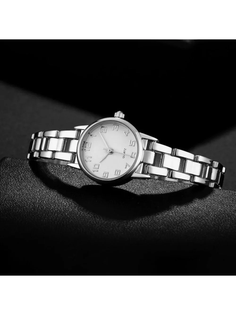 Women's Silver Analog Quartz Relogio Feminino Waterproof Bracelet Wrist Watch